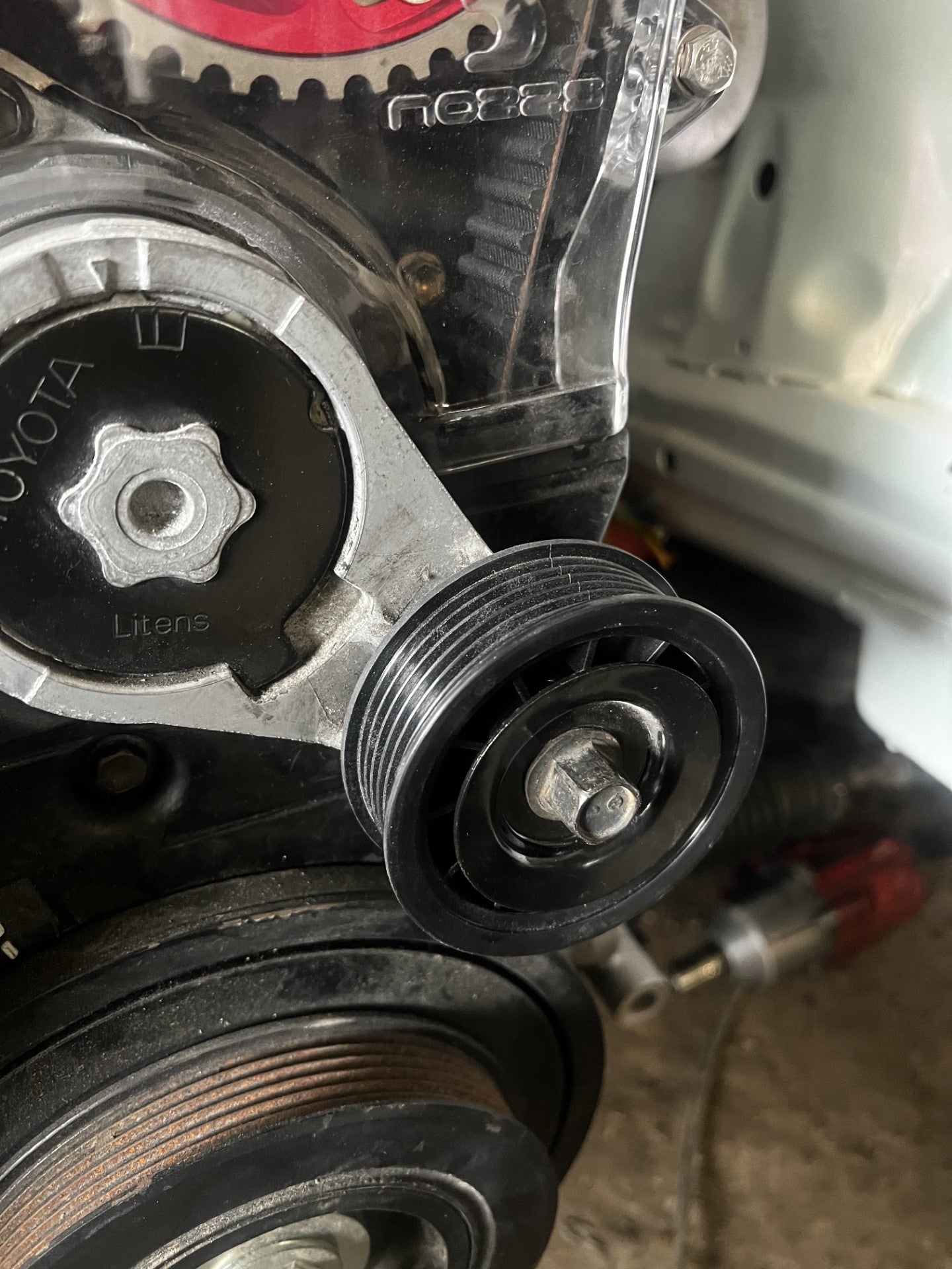 1JZ/2JZ Tensioner pulley for AC & PAS Delete